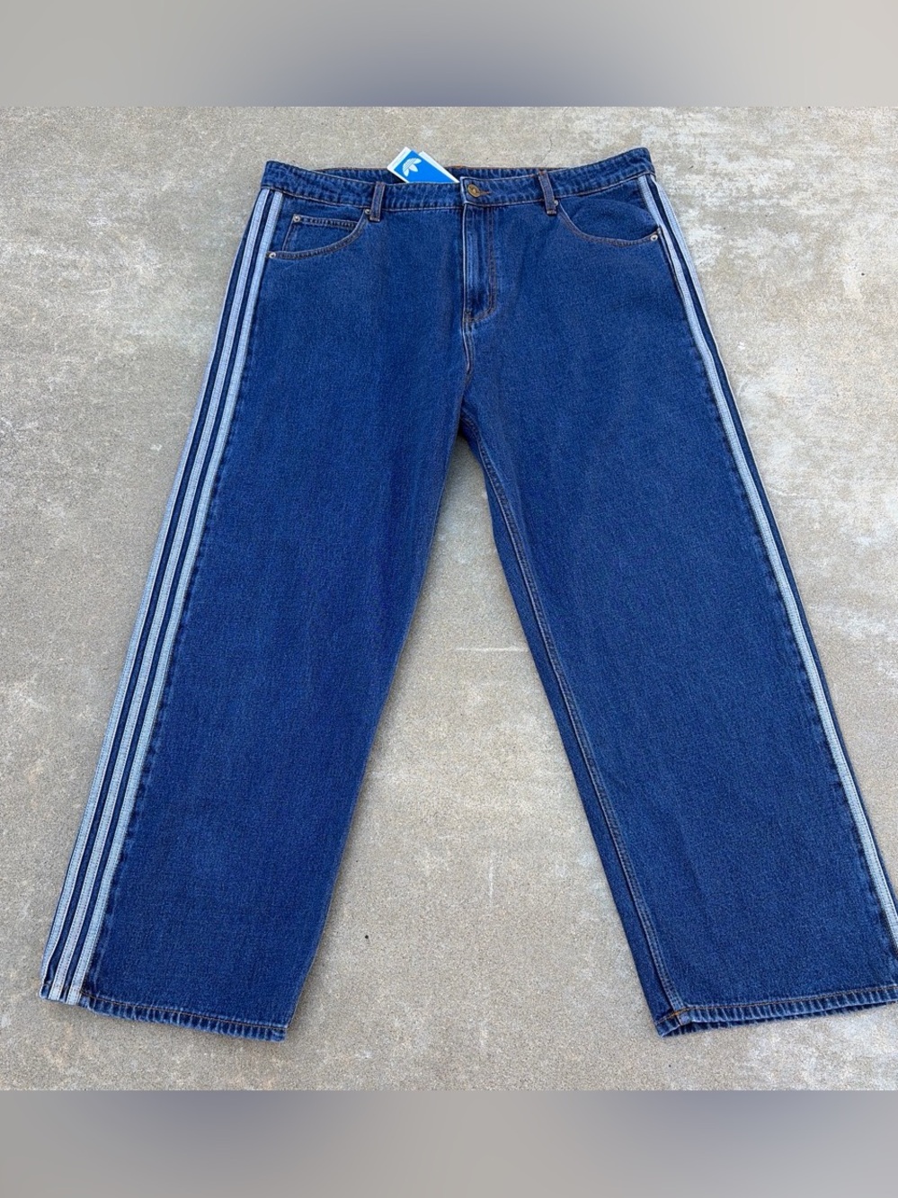 NWT Adidas Firebird Adicolor Denim Jeans Pants Men’s KD1499